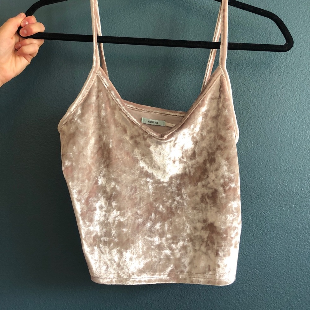 Velvet kimchi blue top